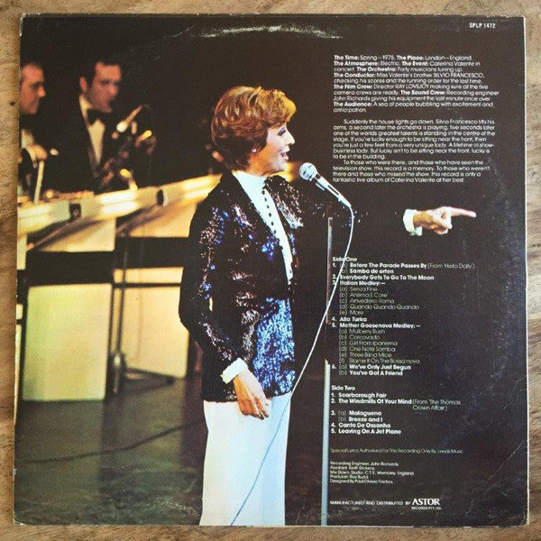 Caterina Valente : The Live Concert Album (LP, Album)