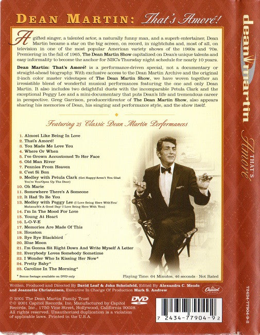 Dean Martin : That's Amoré (DVD-V)