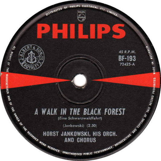 Horst Jankowski, His Orch. And Chorus* : A Walk In The Black Forest (7", Single, RE, RP)