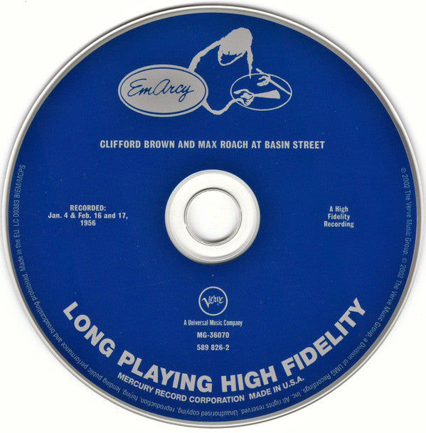 Clifford Brown And Max Roach : At Basin Street (CD, Album, RE, RM, Dig)
