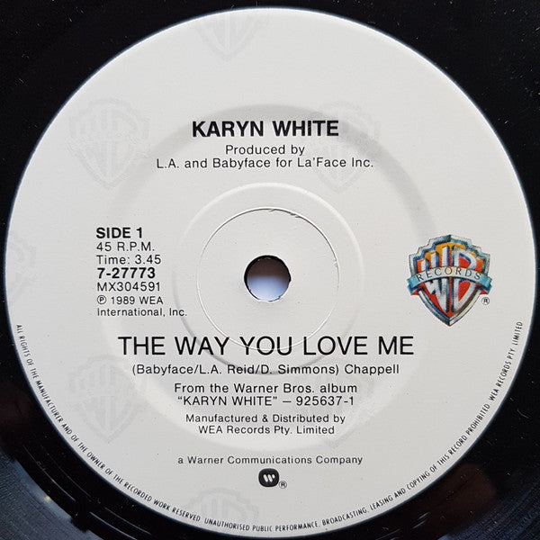 Karyn White : The Way You Love Me (7", Single)