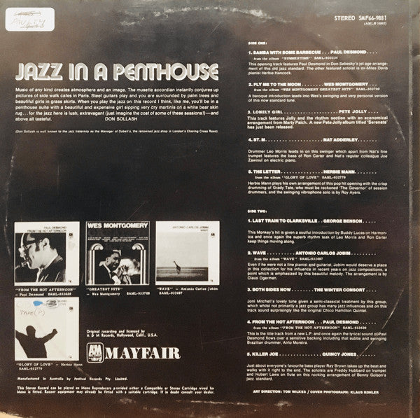 Various : Jazz In A Penthouse (LP, Comp)
