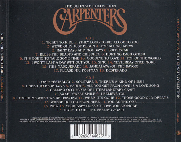 Carpenters : The Ultimate Collection (2xCD, Comp)
