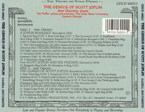 Ann Charters, Scott Joplin, Ted Puffer, The Utah State University Concert Chorale : The Genius Of Scott Joplin (2xCD, Comp)