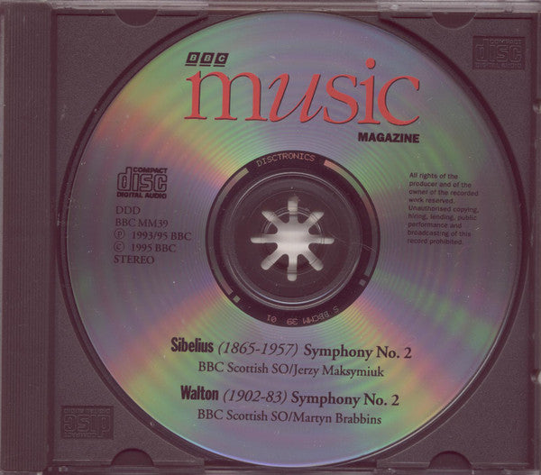 Jean Sibelius, Jerzy Maksymiuk / Sir William Walton, Martyn Brabbins, BBC Scottish Symphony Orchestra : Symphony No. 2 / Symphony No. 2 (CD, Album)