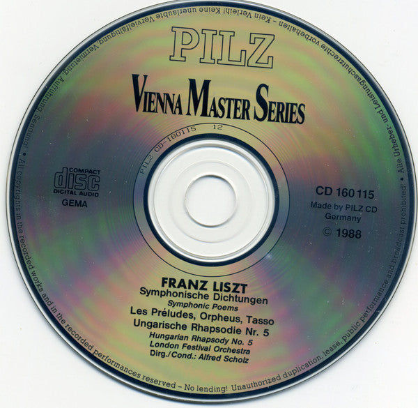 Franz Liszt : Piano Concerto No. 1 / Symphonic Poems (2xCD, Comp)