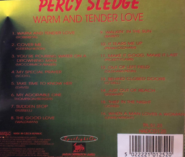 Percy Sledge : Warm And Tender Love (CD, Comp)