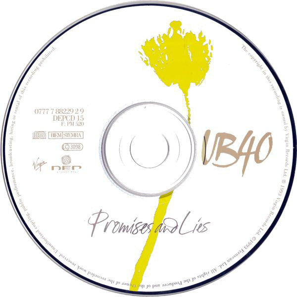 UB40 : Promises And Lies (CD, Album)