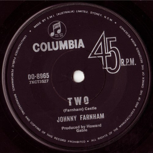 John Farnham : Raindrops Keep Fallin' On My Head (7", Single, Mono)