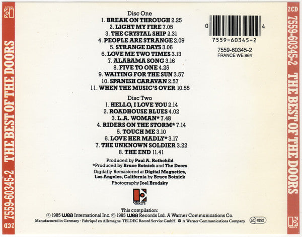 The Doors : The Best Of The Doors (2xCD, Comp, RE, RM)