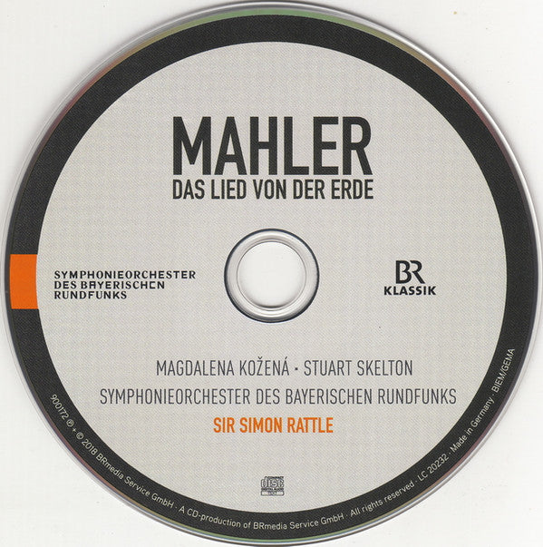 Mahler*, Magdalena Kožená, Stuart Skelton, Symphonieorchester Des Bayerischen Rundfunks*, Sir Simon Rattle : Das Lied Von Der Erde (CD)