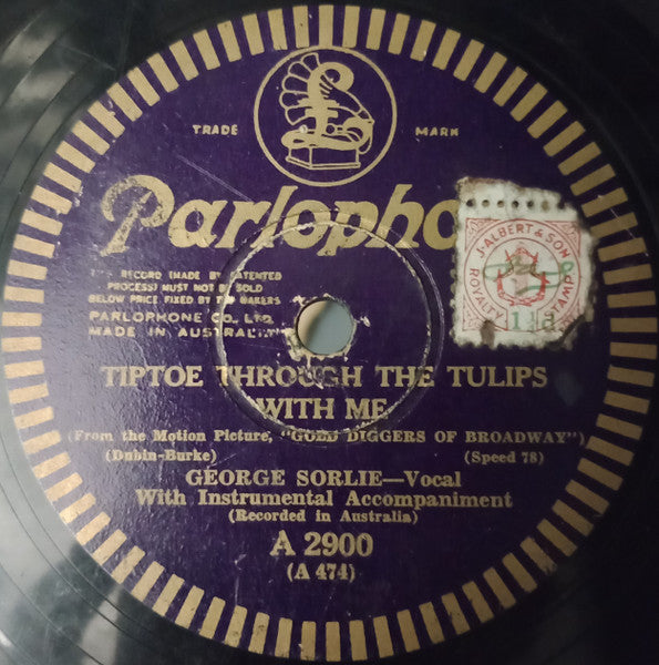 George Sorlie : Painting The Clouds With Sunshine / Tiptoe Through The Tulips With Me (Shellac, 10")