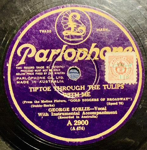 George Sorlie : Painting The Clouds With Sunshine / Tiptoe Through The Tulips With Me (Shellac, 10")