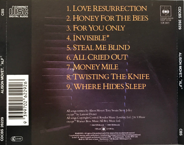 Alison Moyet : Alf (CD, Album, RE)