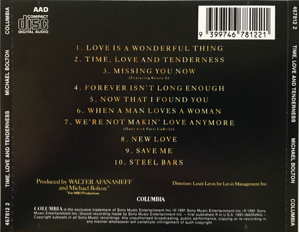 Michael Bolton : Time, Love & Tenderness (CD, Album)