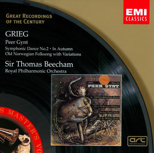 Grieg*, Royal Philharmonic Orchestra, Sir Thomas Beecham : Peer Gynt · Symphonic Dance No.2 · In Autumn · Old Norwegian Folksong With Variations (CD, Album, RE, RM)