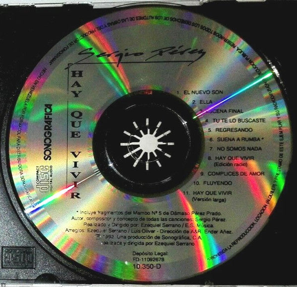 Sergio Pérez (4) : Hay Que Vivir (CD, Album)