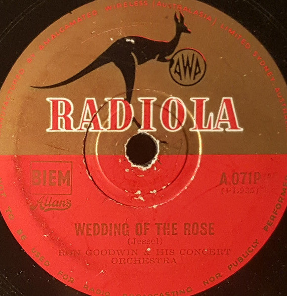 Ron Goodwin And His Orchestra : Heykens Serenade / Wedding Of The Rose (Shellac, 10", Promo)