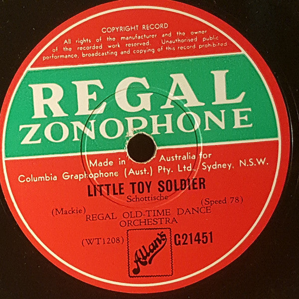 Regal Old-Time Dance Orchestra : Barn Dance / Little Toy Soldier (Shellac, 10")