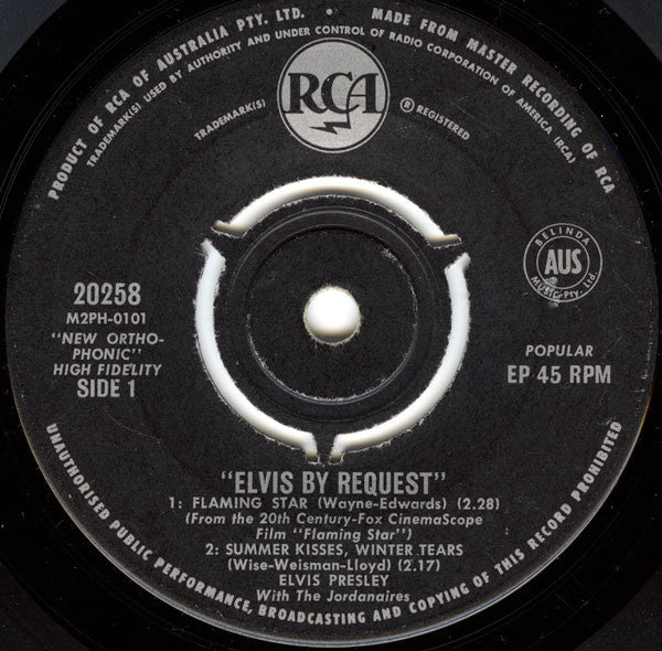 Elvis Presley : Elvis By Request (7", EP)