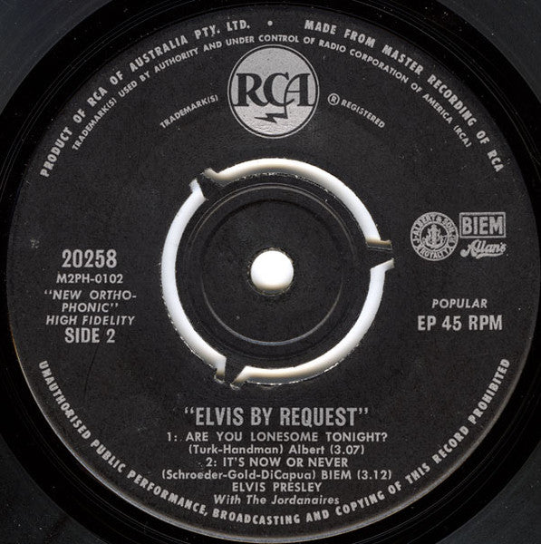 Elvis Presley : Elvis By Request (7", EP)