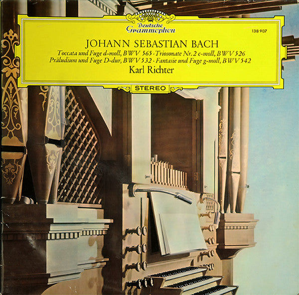 Johann Sebastian Bach – Karl Richter : Toccata Und Fuge d-moll, BWV 565 · Triosonate Nr. 2 c-moll, BWV 526 · Präludium Und Fuge D-dur, BWV 532 · Fantasie Und Fuge g-moll, BWV 542 (LP, RP, Ber)