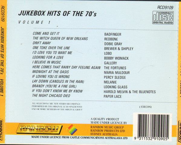 Various : Jukebox Hits Of The 70's Volume 1 (CD, Album, Comp)