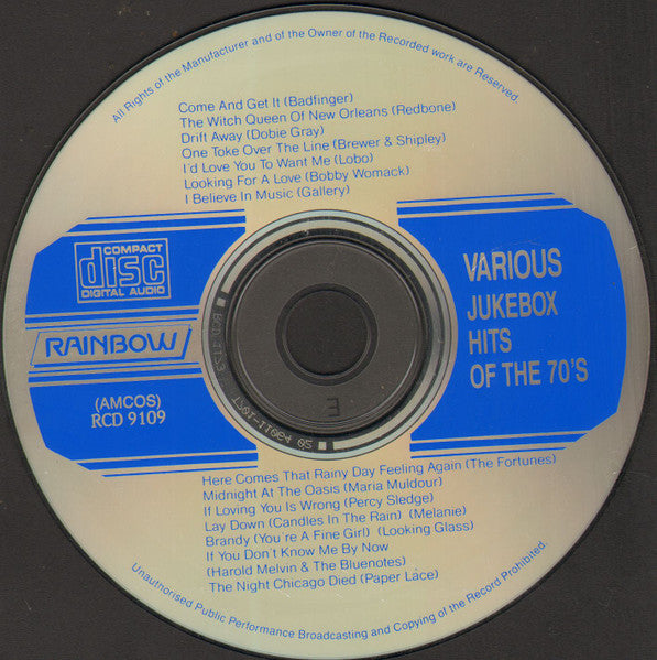 Various : Jukebox Hits Of The 70's Volume 1 (CD, Album, Comp)