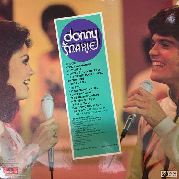 Donny & Marie* : Featuring Songs From Their Television Show (LP, Album)
