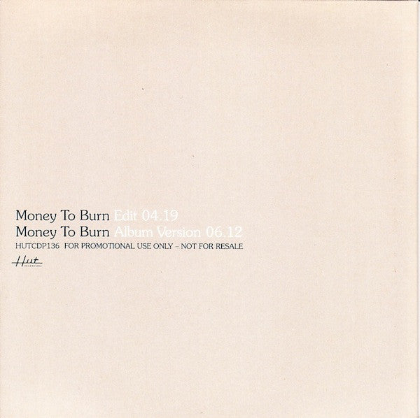 Richard Ashcroft : Money To Burn (CD, Single, Promo)