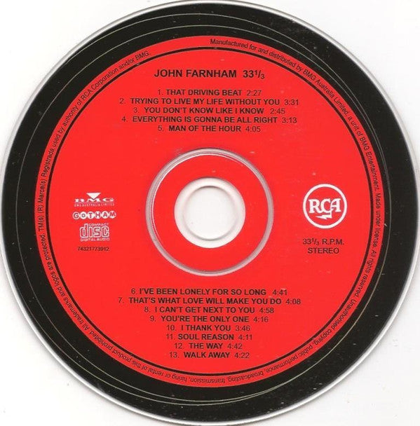 John Farnham : 33⅓ (CD, Album)