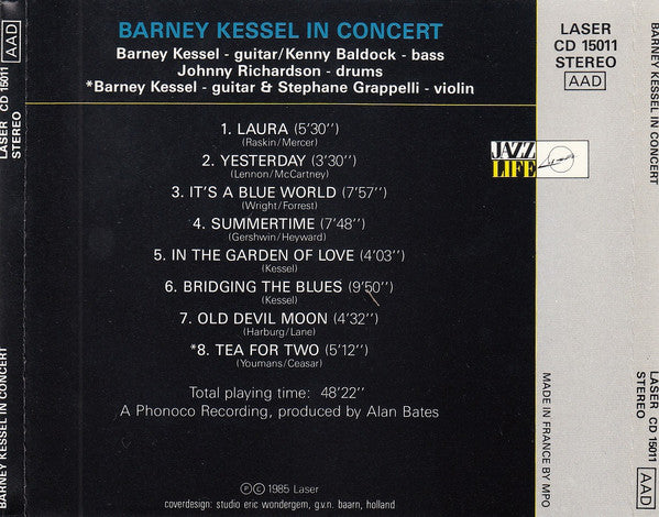 Barney Kessel : Barney Kessel In Concert (CD, Album, RE)