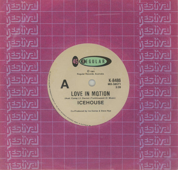 Icehouse : Love In Motion (7", Single)