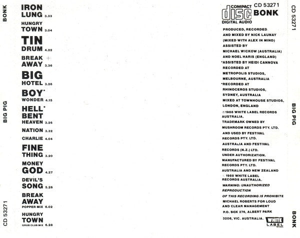 Big Pig : Bonk (CD, Album, Dis)