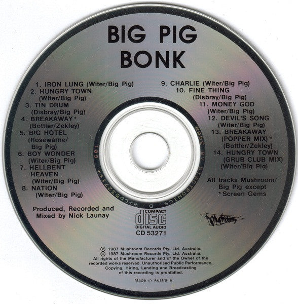 Big Pig : Bonk (CD, Album, Dis)