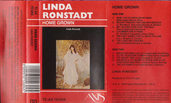 Linda Ronstadt : Home Grown (Cass, Album, RE, Dol)