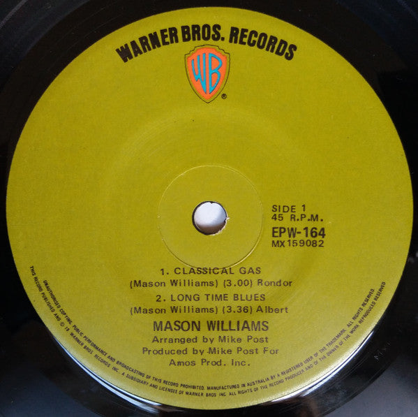 Mason Williams : Classical Gas (7", EP)