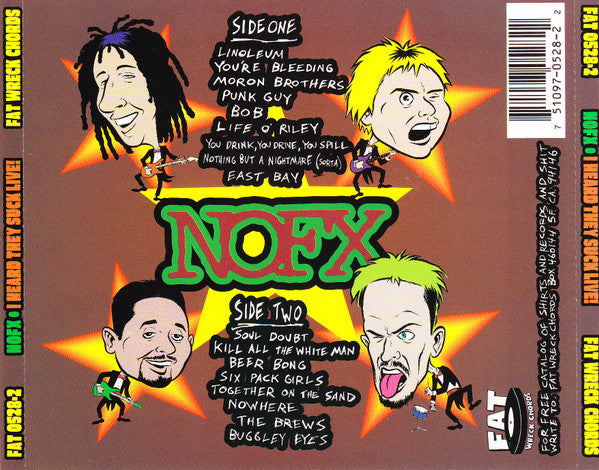 NOFX : I Heard They Suck Live!! (CD, Album, RE)