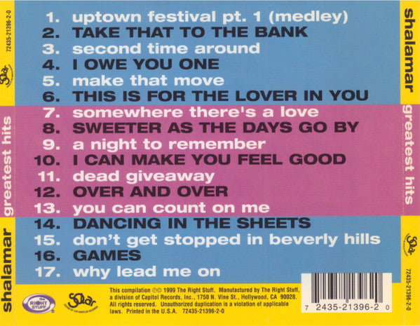 Shalamar : Greatest Hits (CD, Album, Comp)