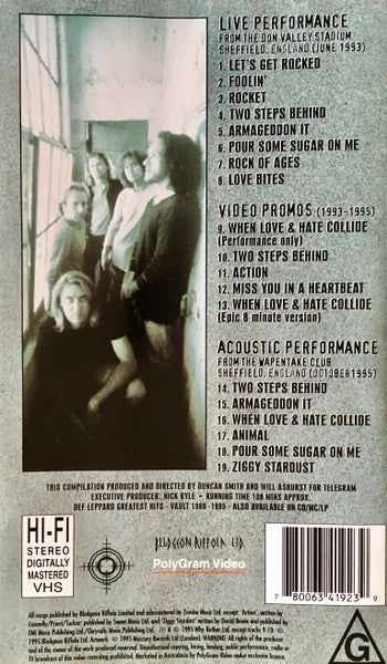 Def Leppard : Video Archive (VHS, PAL)