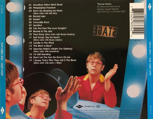 Elton John : One Night Only (The Greatest Hits) (CD, Album)