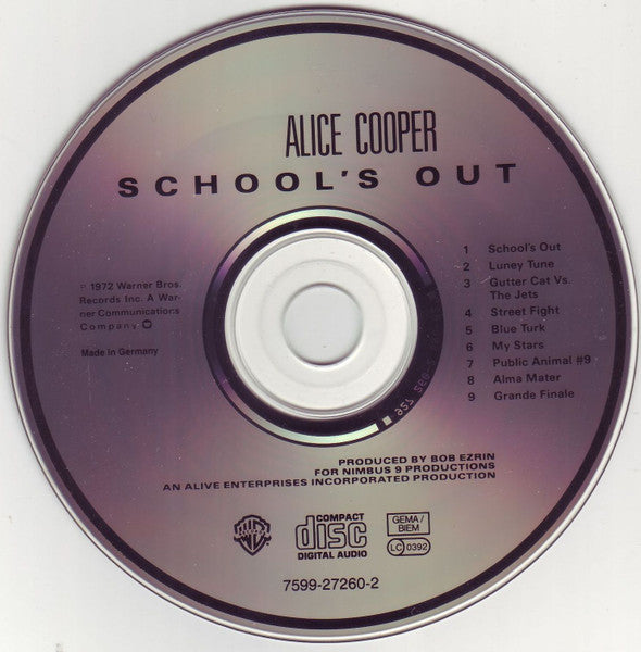 Alice Cooper : School's Out (CD, Album, RE)