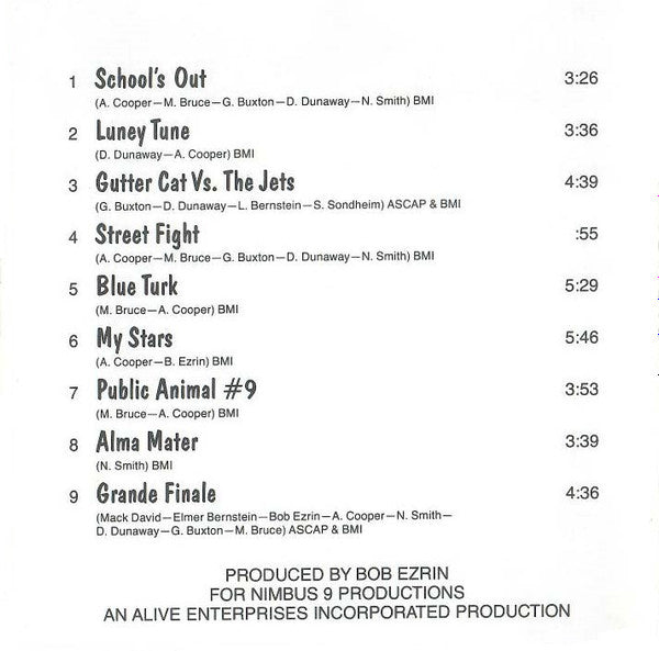 Alice Cooper : School's Out (CD, Album, RE)