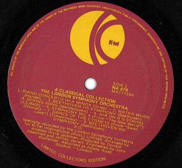 The London Symphony Orchestra* : A  Classical Collection - The Music Of The World's Most Famous Composers (LP)