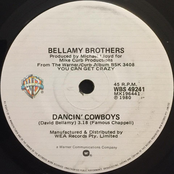 Bellamy Brothers : Dancin' Cowboys (7", Single)