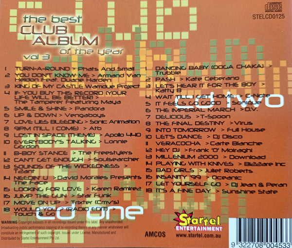 Various : The Best Club Album Of The Year Vol 3 (2xCD, Comp)
