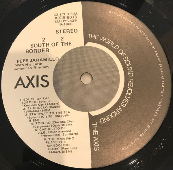 Pepé Jaramillo With His Latin American Rhythm* : South Of The Border (LP, Album)