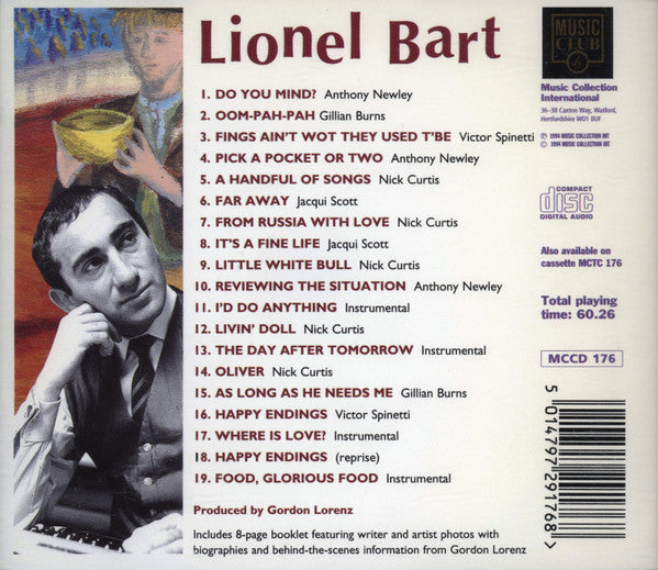 Lionel Bart - Various With The London Theatre Orchestra : The Songs Of Lionel Bart (CD, Album)
