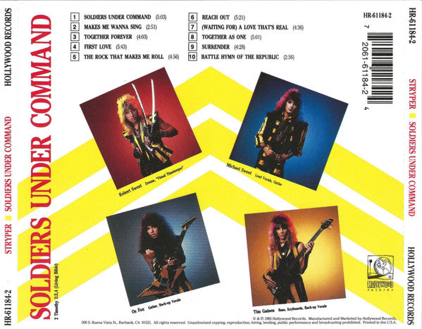 Stryper : Soldiers Under Command (CD, Album, RE)