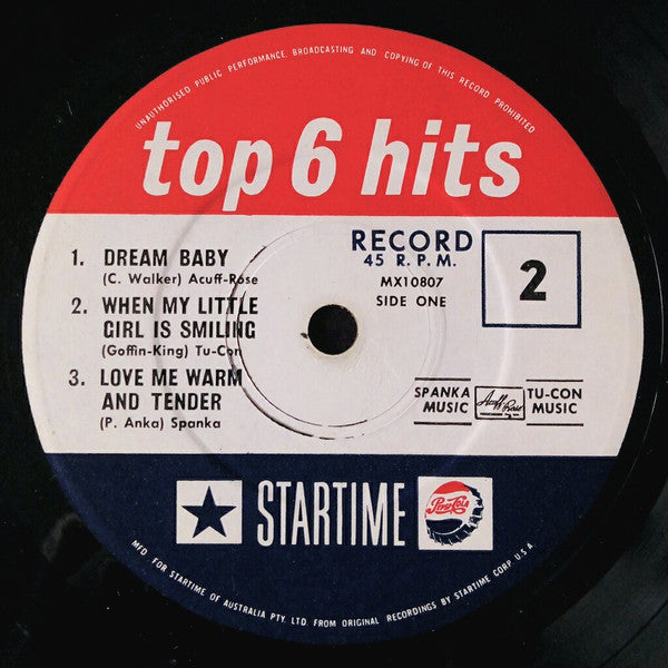 Various : Today's 6 Top Hits: Record 2 (7", EP)